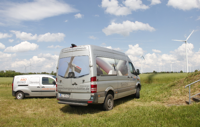 ABO Wind-Servicefahrzeuge