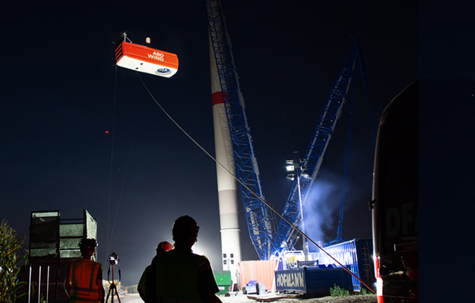 Baustelle des Repowering-Projekts