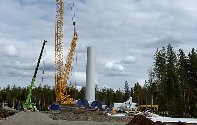 Windparkbaustelle