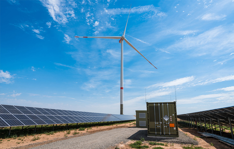 Wahlheim, Hybridprojekt aus Solaranlage und Batteriespeicher 