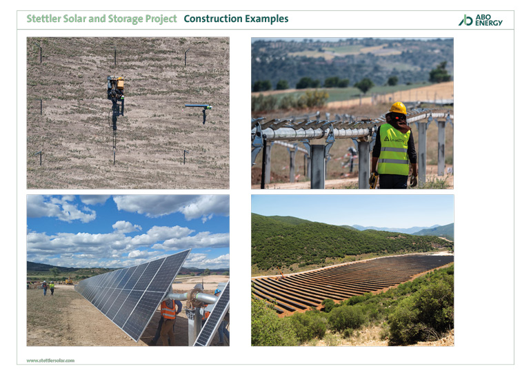 Stettler Solar and Storage Project Construction Examples