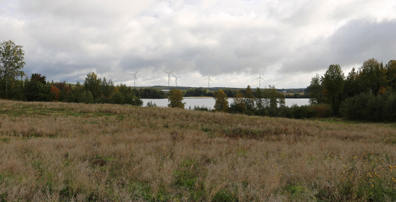 Havainnekuva Pekkalan kartanon suunnalta kohti Murskemäkeä 