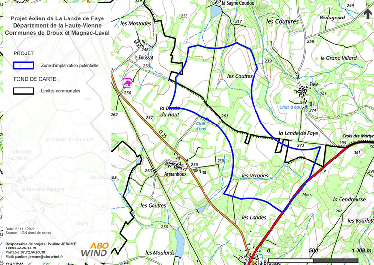 Projet éolien de La Lande de Faye