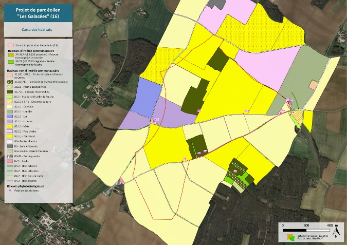 Carte des habitats 