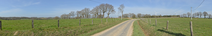 Vue depuis le nord-est du hameau de la Babinais