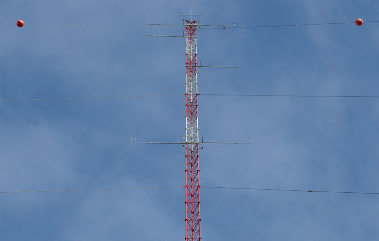 Errichtung Windmessmast