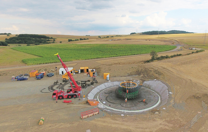 Fundamente werden gegossen