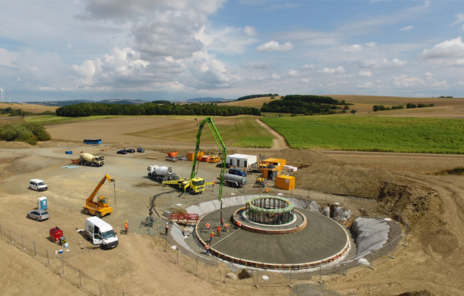 Fundamente werden gegossen