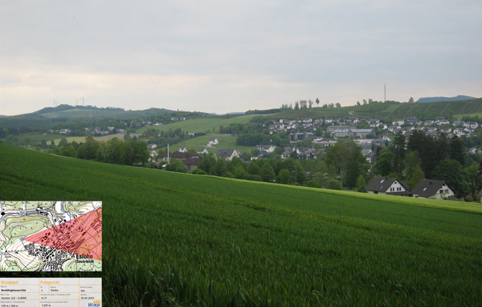 Windkraftstandort Remblinghausen Süd Visualisierung