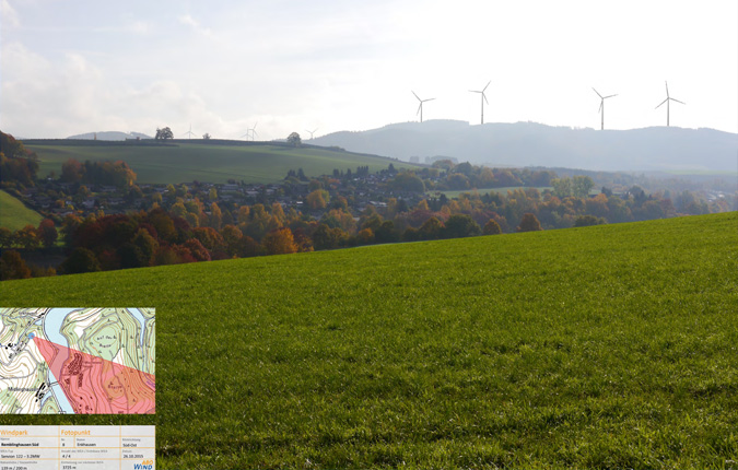 Windkraftstandort Remblinghausen Süd Visualisierung